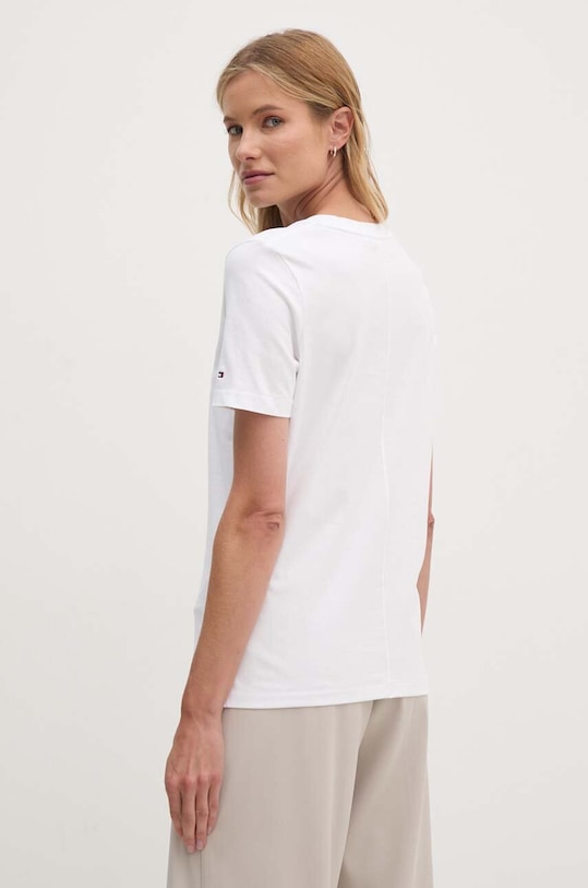 Tommy Hilfiger t-shirt bawełniany WW0WW42589 biały AW24