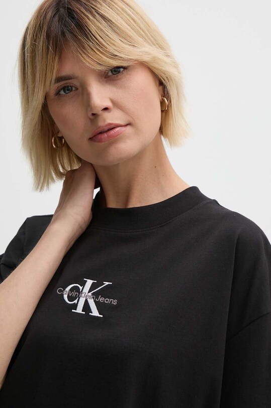 Одяг Бавовняна футболка Calvin Klein Jeans J20J223561 чорний