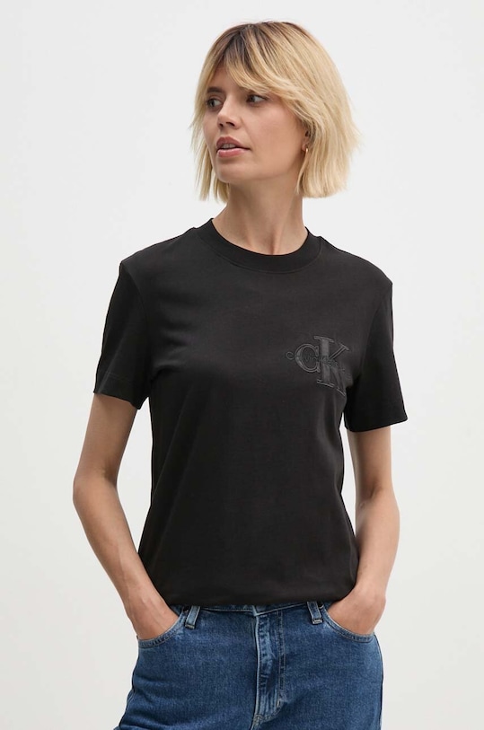 Calvin Klein Jeans t-shirt bawełniany J20J223925 czarny AW24