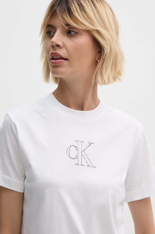 Odzież Calvin Klein Jeans t-shirt bawełniany J20J224791 biały