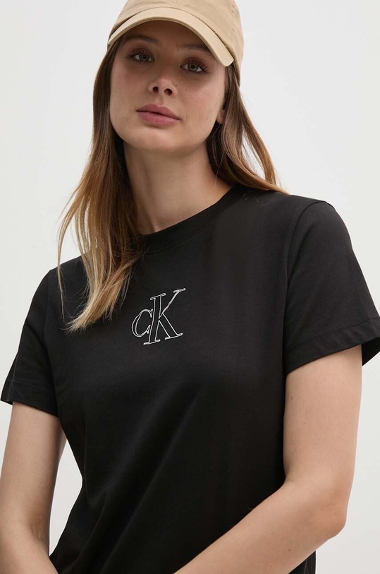 Бавовняна футболка Calvin Klein Jeans бавовна чорний J20J224791