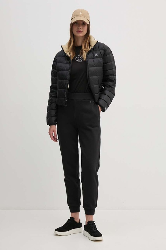 Бавовняна футболка Calvin Klein Jeans J20J224791 чорний AW24