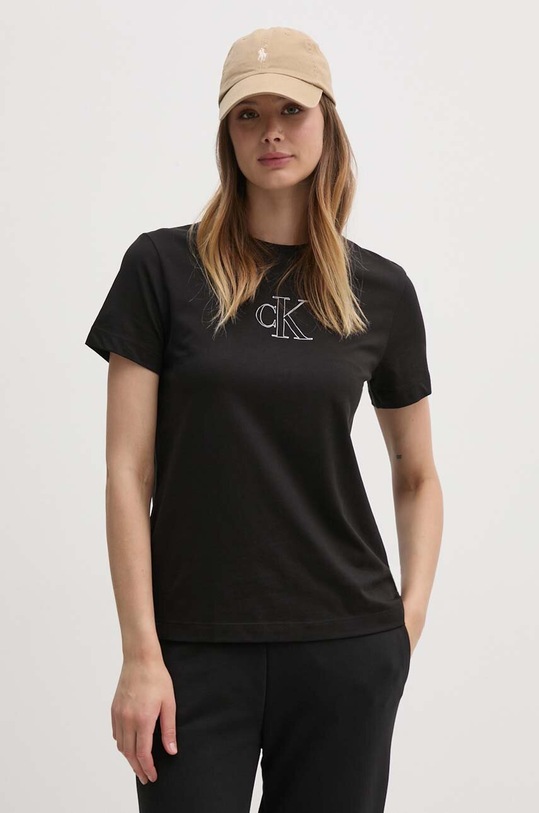 Бавовняна футболка Calvin Klein Jeans чорний J20J224791