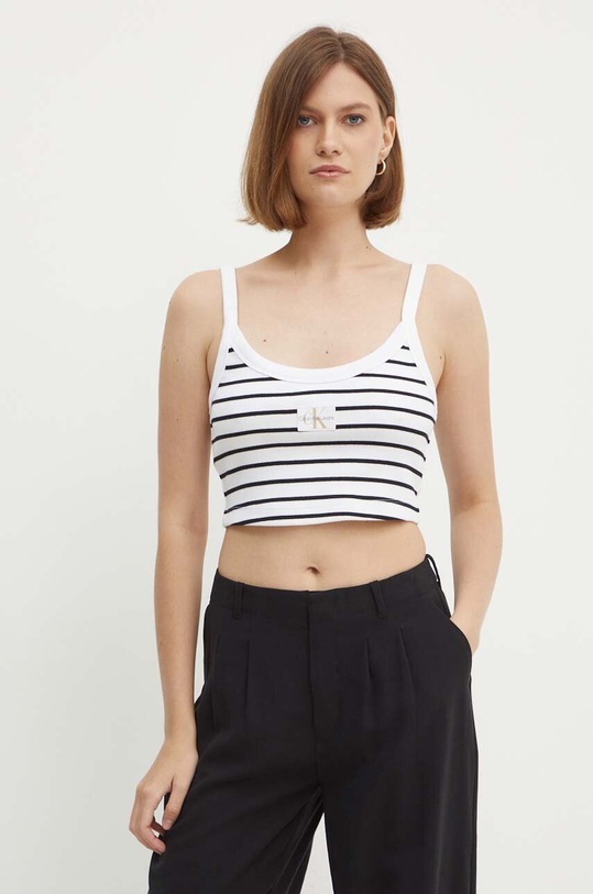 Top Calvin Klein Jeans λευκό J20J223558