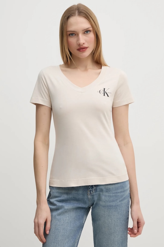 Βαμβακερό μπλουζάκι Calvin Klein Jeans 2-pack J20J223447 μαύρο SS25