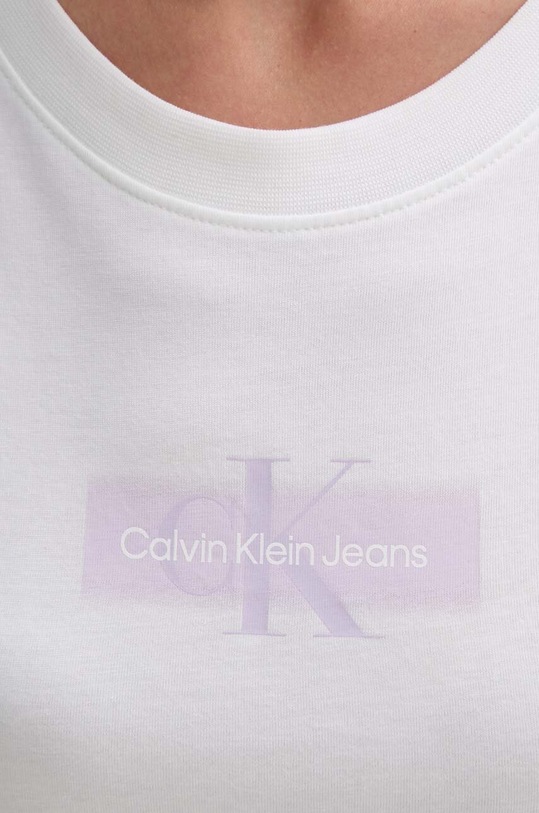 Bavlnené tričko Calvin Klein Jeans biela J20J223625