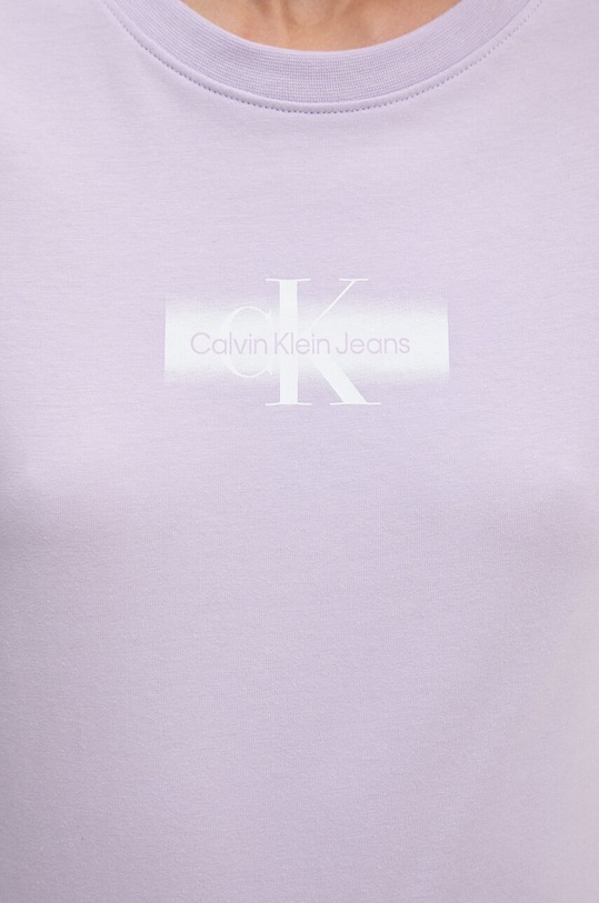 Pamučna majica Calvin Klein Jeans J20J223625 ljubičasta