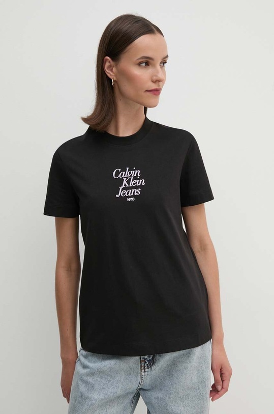 Calvin Klein Jeans t-shirt bawełniany nadruk czarny J20J224890