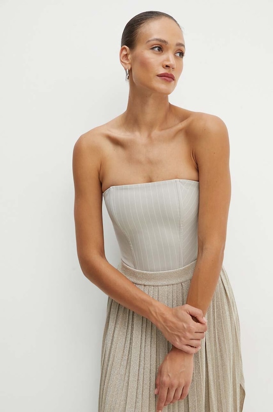 Patrizia Pepe top slim grigio 8C0729.A457