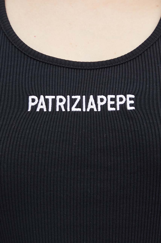 Patrizia Pepe top din bumbac 8M1617.J216 negru