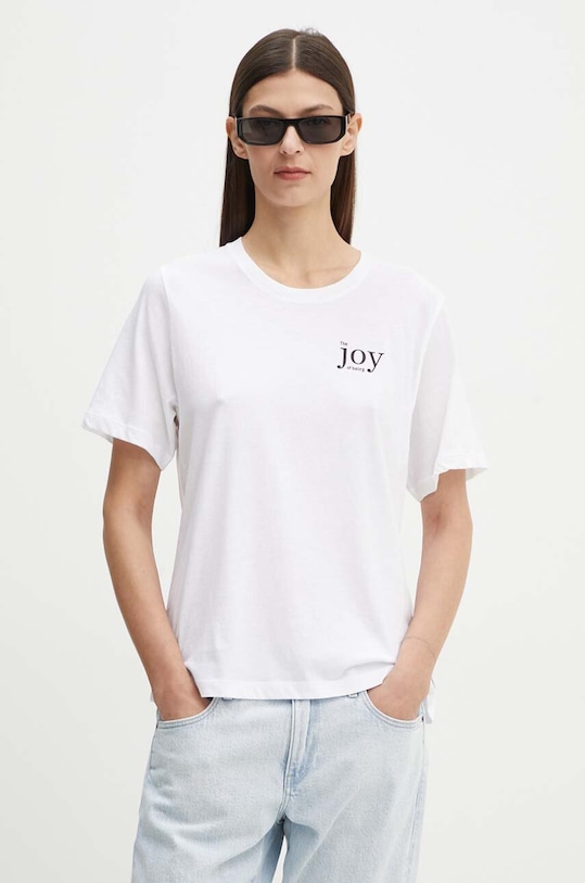 Marc O'Polo t-shirt bawełniany nadruk biały 406206751089