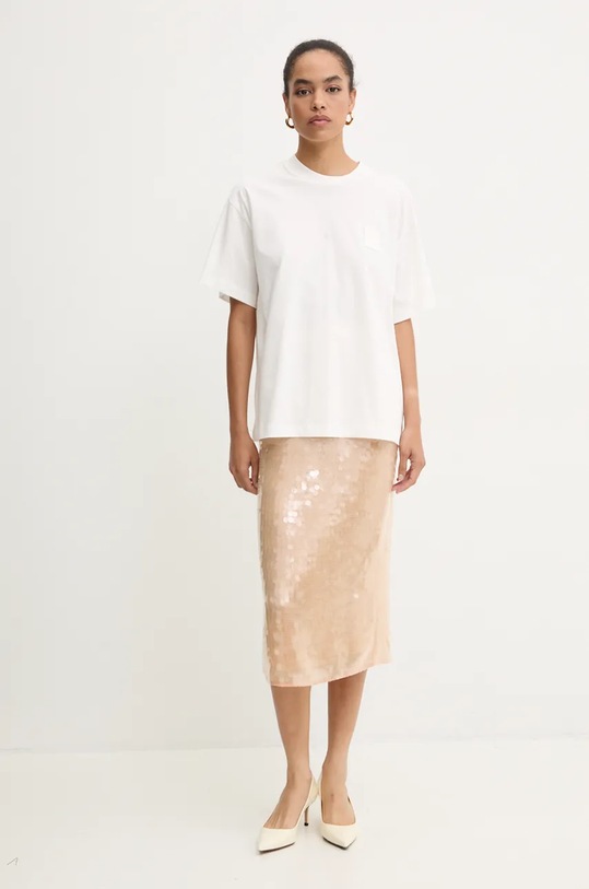 Iceberg tricou din bumbac F5C3.6327 alb AW24