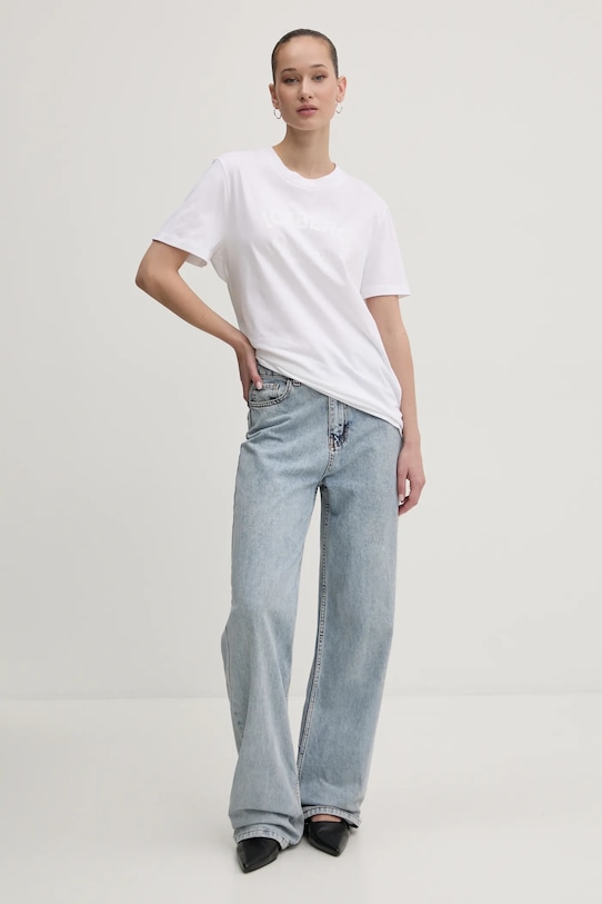 Iceberg tricou din bumbac F021.6325 alb SS25