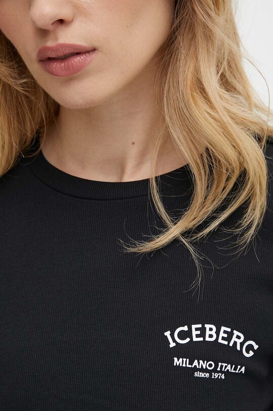 Бавовняна футболка Iceberg F071.6302 чорний