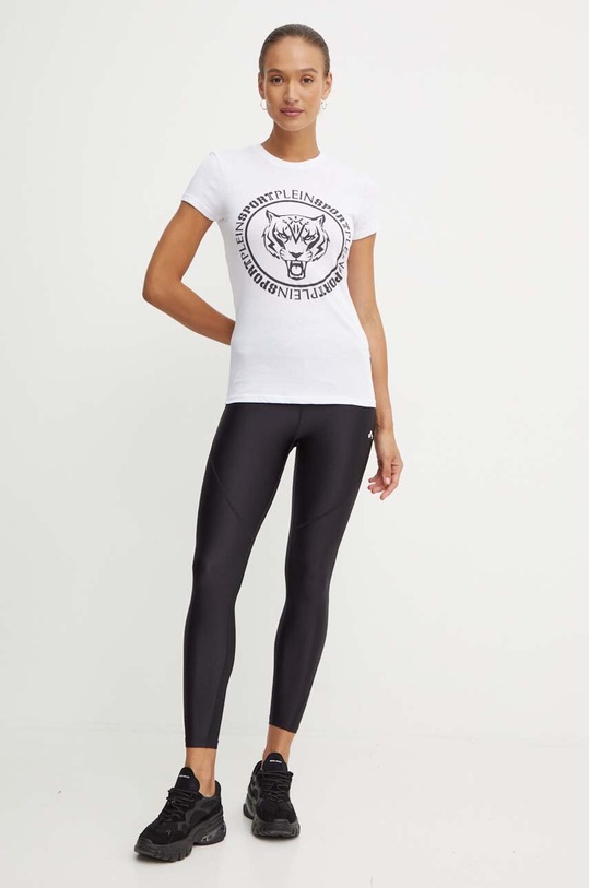 PLEIN SPORT pamut póló FADC.WTK3366.SJY001N fehér AW24