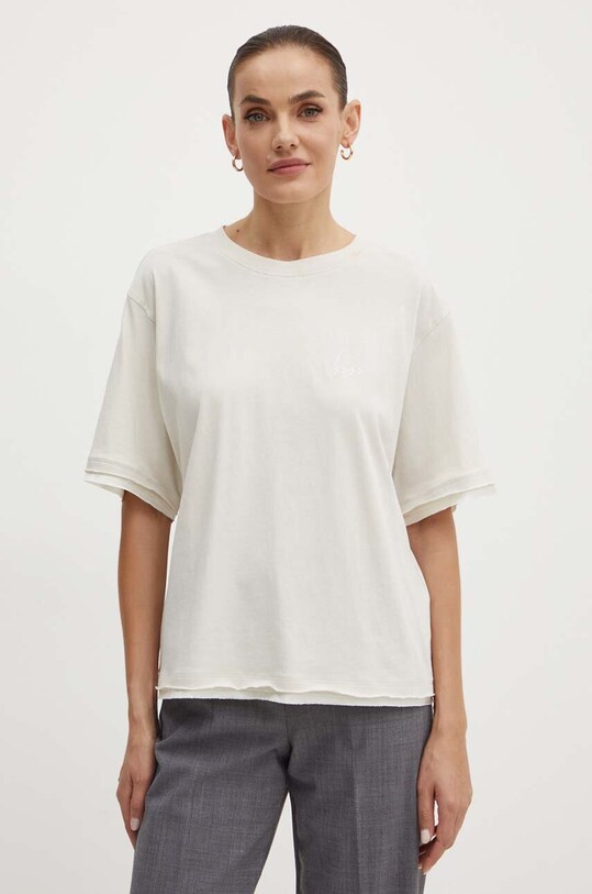 Boss Orange tricou din bumbac bej 50520820