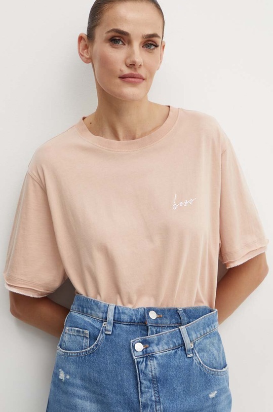 BOSS Orange t-shirt bawełniany pomarańczowy 50520820