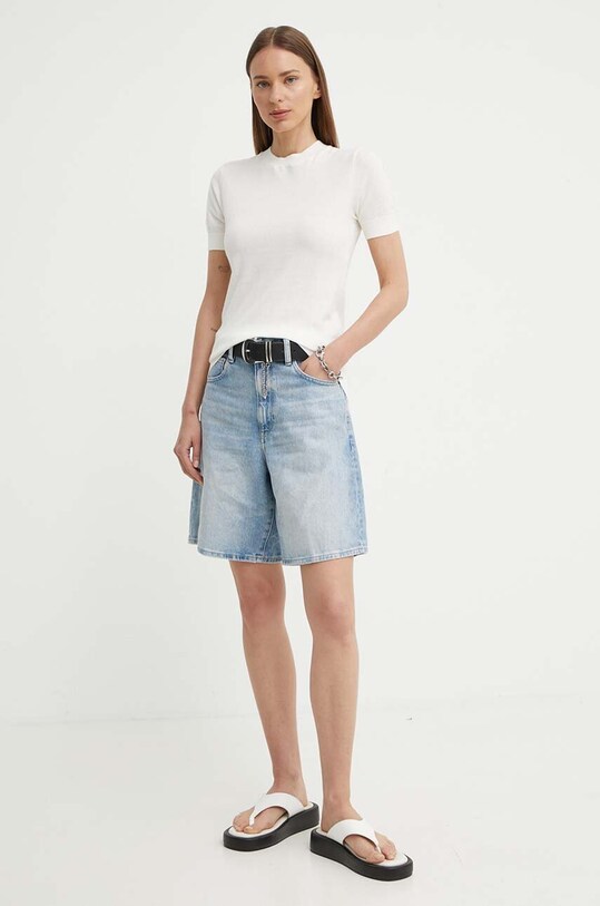 G-Star tricou din bumbac D24604.D597 bej AW24