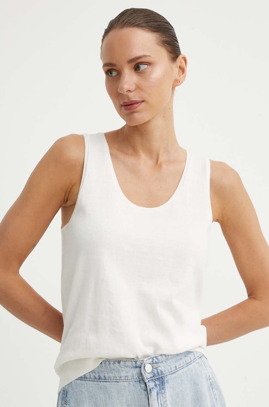 Pamučni top G-Star Planet friendly bež D24606.D597