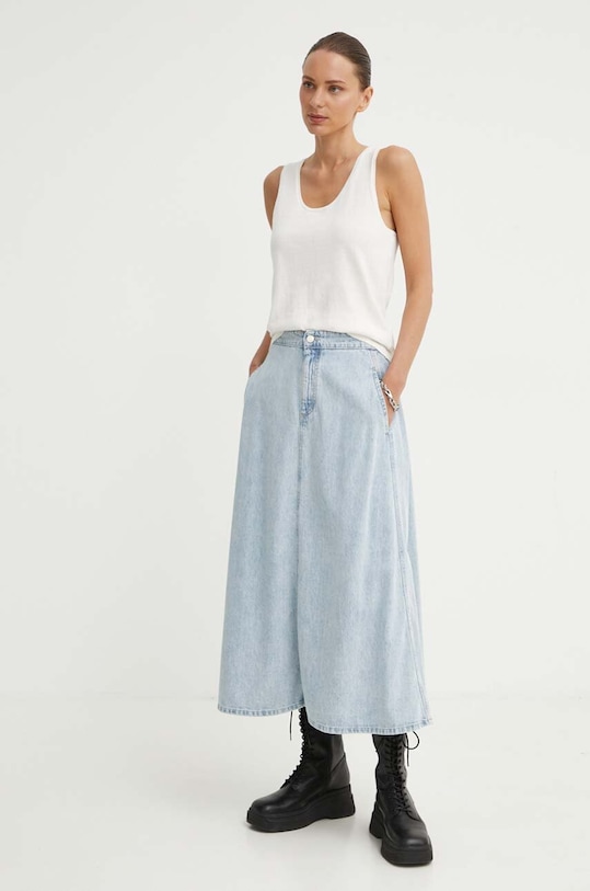 Pamučni top G-Star D24606.D597 bež AW24