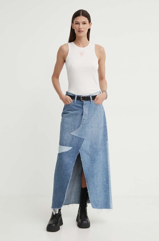 Bavlněný top G-Star D24645.5268 bílá AW24