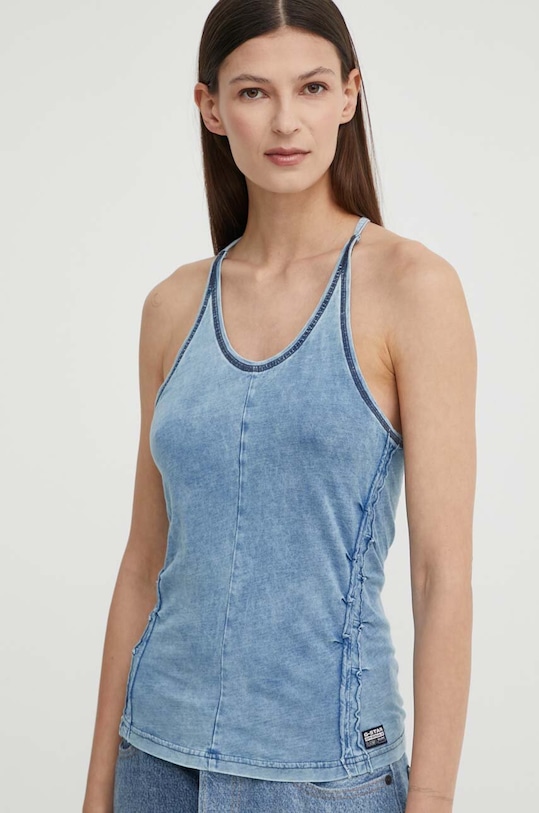 Bavlněný top G-Star modrá D24652.D604
