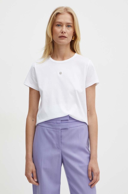 BOSS t-shirt bawełniany regular biały 50521900