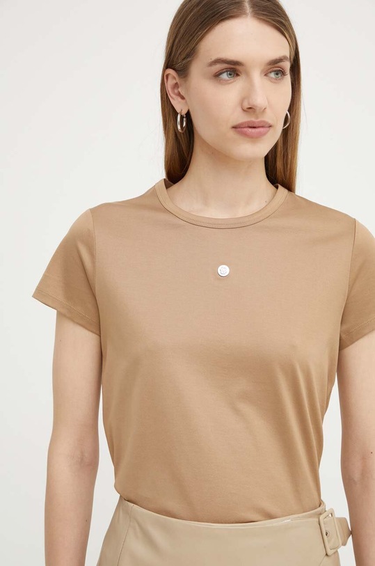 BOSS t-shirt bawełniany beżowy 50521900