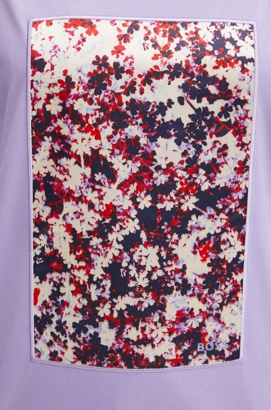 BOSS t-shirt bawełniany 50521931 fioletowy