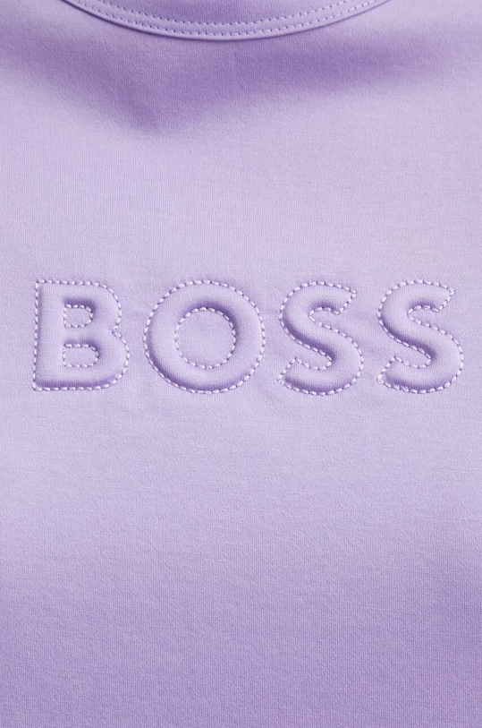 Бавовняна футболка BOSS фіолетовий 50522209