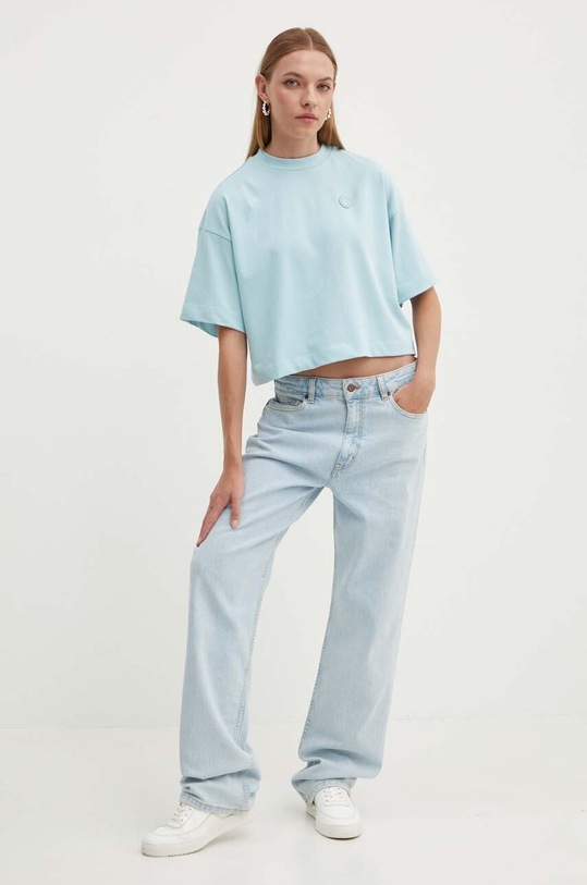 Bavlnené tričko Hugo Blue 50520155 modrá AW24