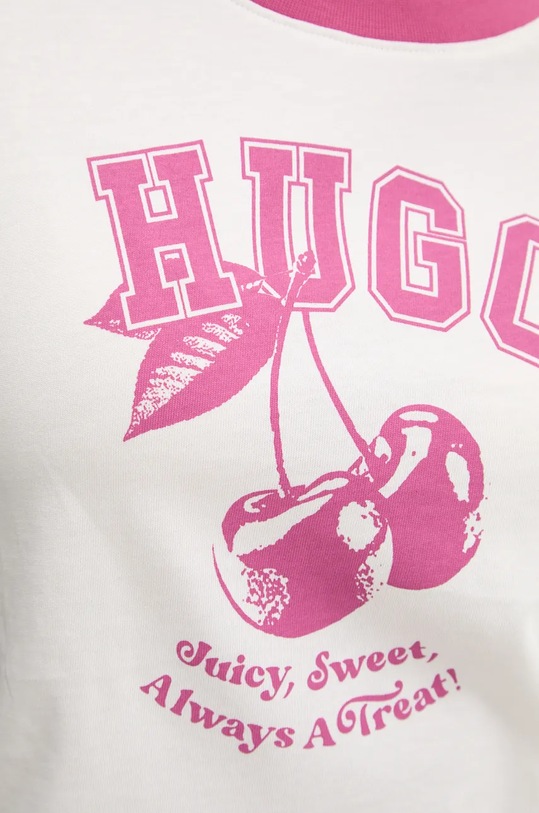 Хлопковая футболка Hugo Blue 50520318 розовый