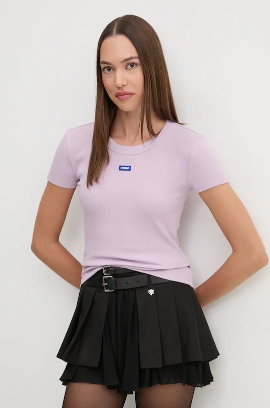 Футболка Hugo Blue Easy Tee_B slim фиолетовой 50523924