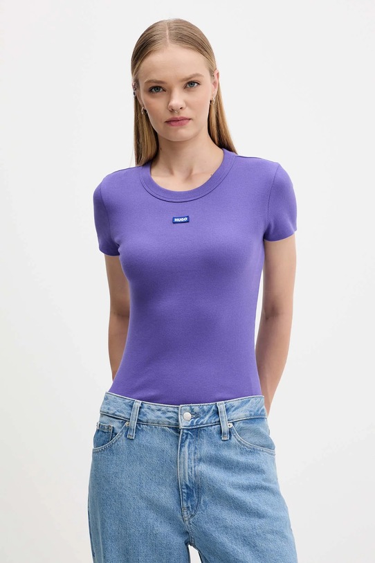 Μπλουζάκι Hugo Blue slim μωβ 50523924