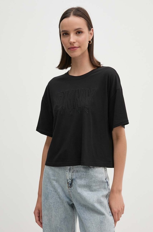 Tričko Dkny nášivka černá DJ4T1178