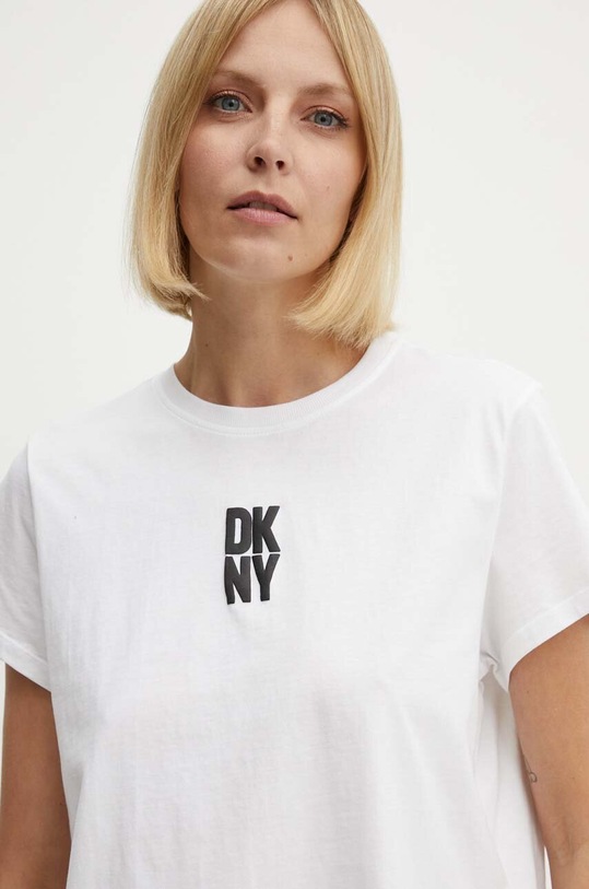 Βαμβακερό μπλουζάκι DKNY λευκό DP4T9699