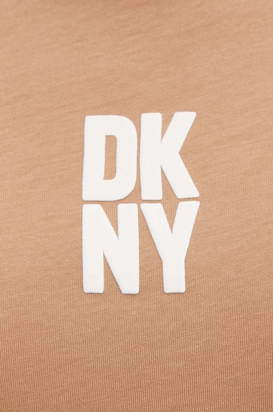 Dkny t-shirt bawełniany DP4T9699 brązowy