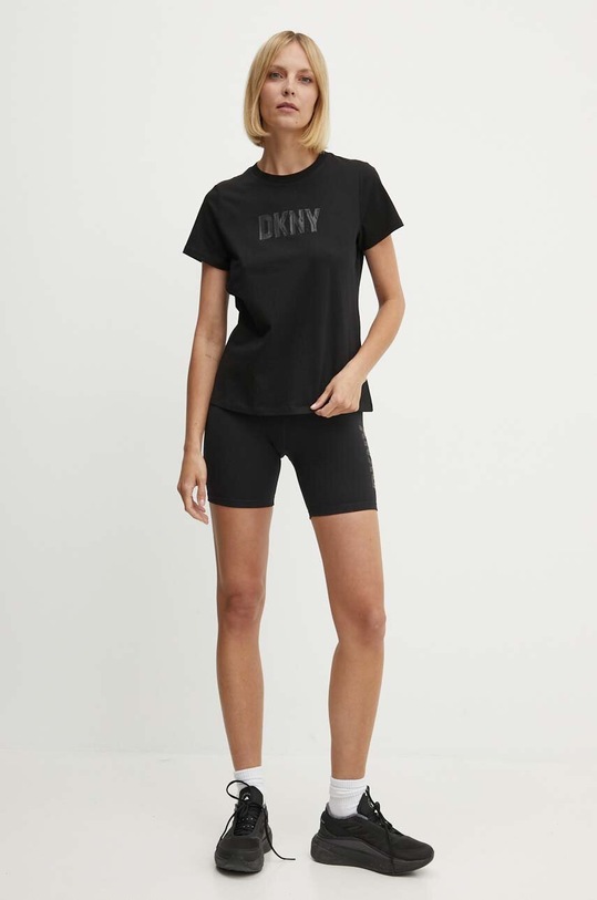 Βαμβακερό μπλουζάκι DKNY DP4T9672 μαύρο AW24