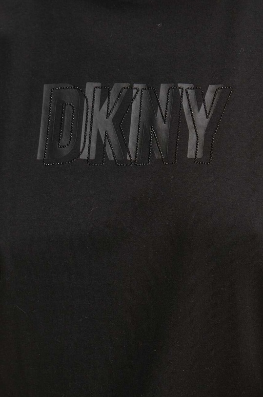 Βαμβακερό μπλουζάκι DKNY DP4T9672 μαύρο