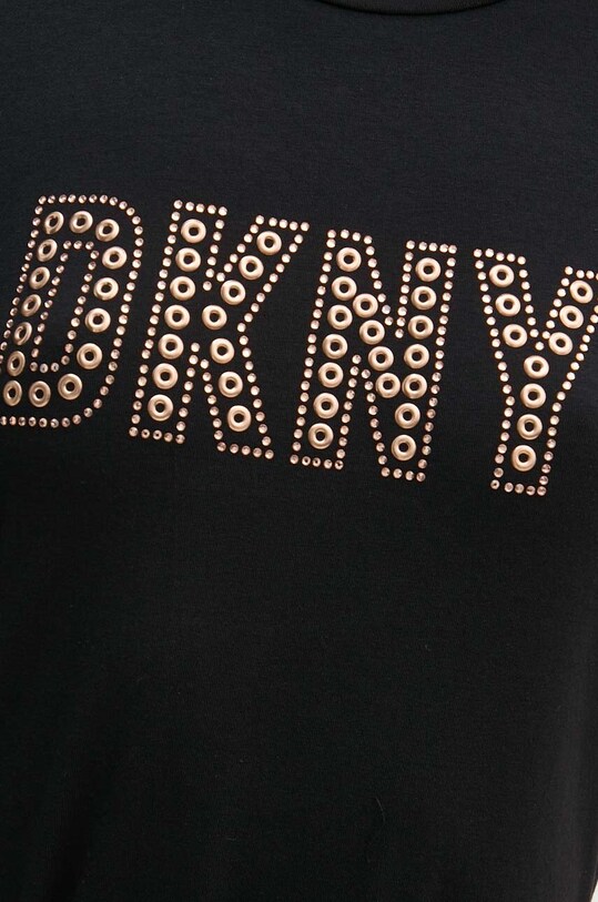 Μπλουζάκι Dkny P4EHFWNA μαύρο