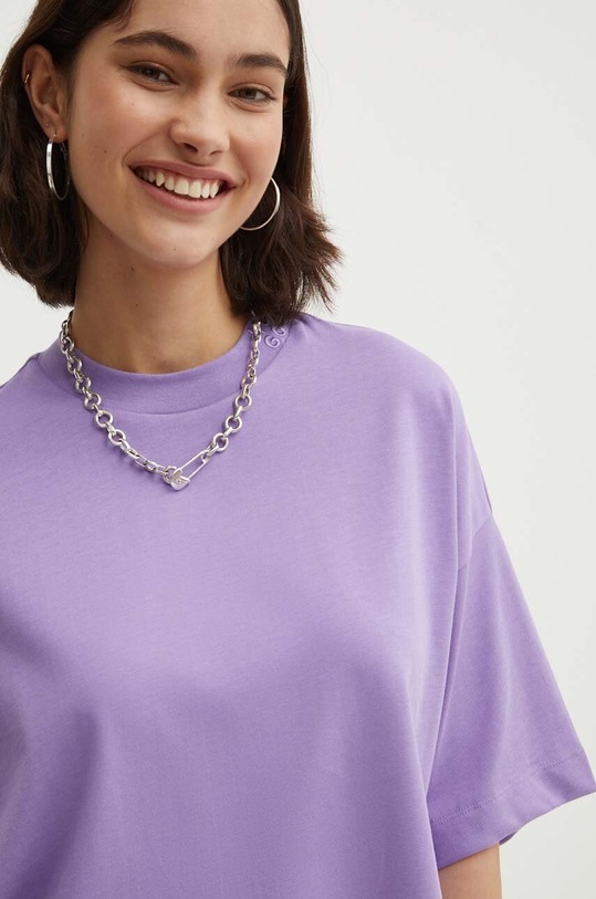 HUGO t-shirt bawełniany fioletowy 50520187