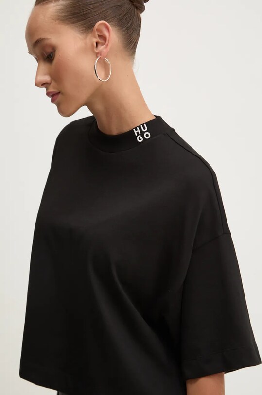 HUGO tricou din bumbac negru 50520187
