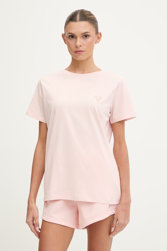 Guess t-shirt COLETTE różowy V4YI09.J1314