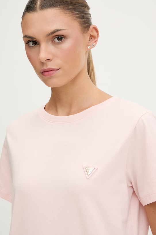 Guess t-shirt COLETTE różowy V4YI09.J1314