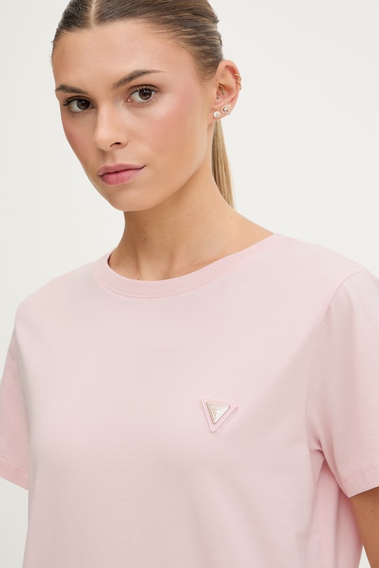 Guess t-shirt COLETTE różowy V4YI09.J1314