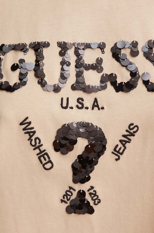 Guess tricou din bumbac AURLIE V4YI06.I3Z14 bej