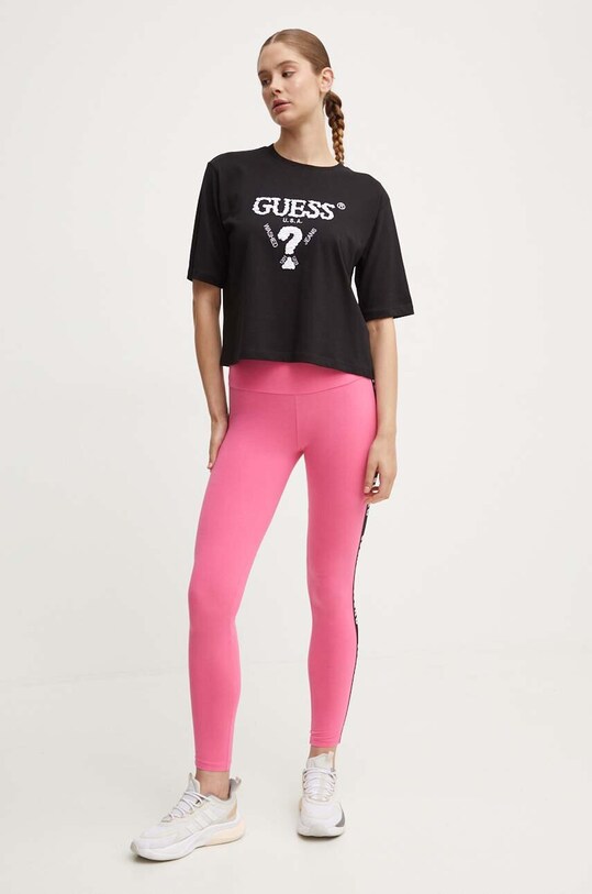 Guess t-shirt bawełniany AURLIE V4YI06.I3Z14 czarny SS25