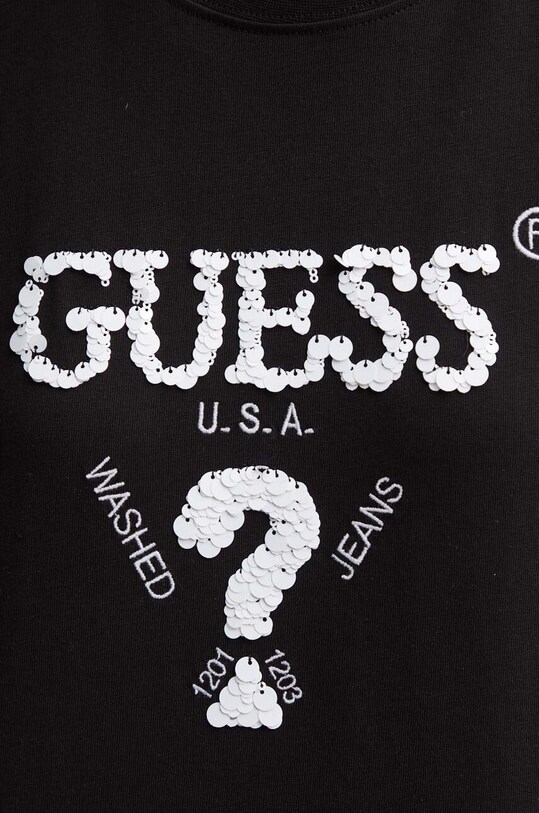Бавовняна футболка Guess AURLIE V4YI06.I3Z14 чорний