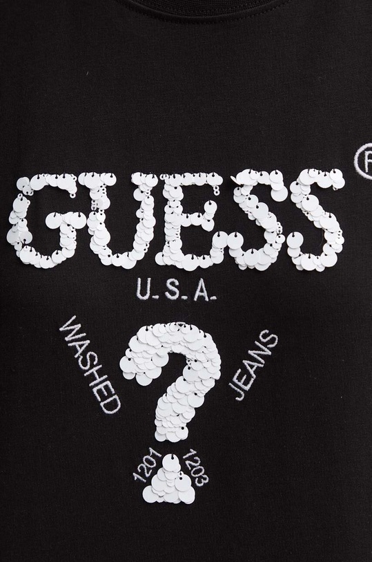 Guess t-shirt bawełniany AURLIE V4YI06.I3Z14 czarny