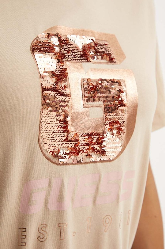 Guess t-shirt bawełniany INS V4YI07.I3Z14 beżowy